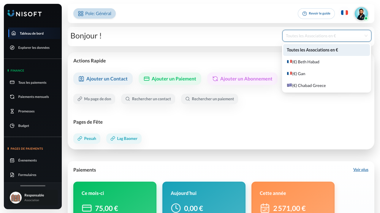 Filtrer par association