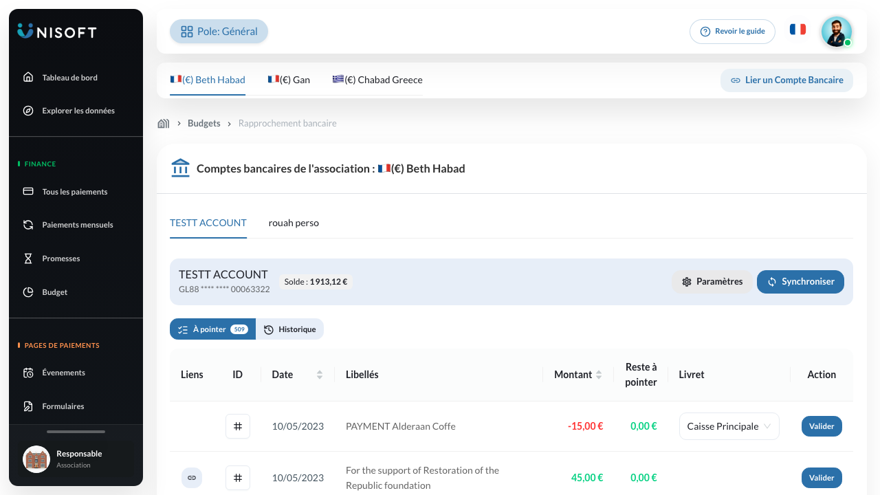 Valider une transaction bancaire